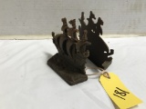 PAIR OF SHIP BOOK ENDS