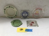 ASSORTED ADVERTISING ASH TRAYS