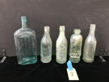 ASSORTED EARLY GLASS BOTTLES