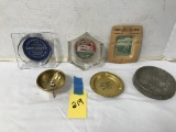 ASSORTED ASH TRAYS - SOME ADVERTISING