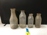 ASSORTED UNMARKED MILK BOTTLES