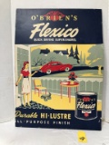 O'BRIEN'S FLEXICO PAINT CARDBOARD ADVERTISING POSTER