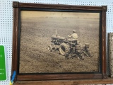 EARLY IH FARMING PICTURE WITH FRAME