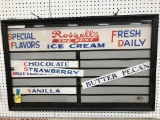 ROSZELL'S ICE CREAM SELECTION BOARD