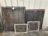 ASSORTED CAST IRON FLOOR GRATES