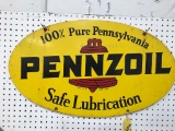 1972 DOUBLE SIDED PENNZOIL SIGN