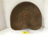 CAST IRON WALTER A WOOD TRACTOR SEAT