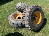 (3) 14X17.5 SKID LOADER RIMS & TIRES