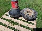 PAIR OF JOHN DEERE 10 BOLT DUAL HUBS