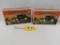 PAIR OF ERTL HARVEST HERITAGE TRADE CARDS WITH 7800 TRACTOR WITH MFWD