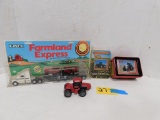 ASSORTED ERTL INTERNATIONAL DIE CAST TRACTORS / CASE IH COLLECTOR CARD SET