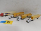 ASSORTED SMALL SEMI TRACTOR TRAILERS