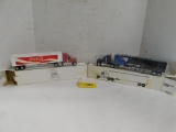 PAIR OF ERTL 1:64 SCALE TRACTOR TRAILERS