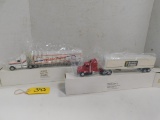 PAIR OF ERTL 1:64 SCALE TRACTOR TRAILERS