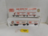 ERTL DIE CAST HWI CAB WITH PUP TRAILERS