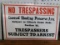 METAL LICENSED SHOOTING  NO TRESPASSING SIGN