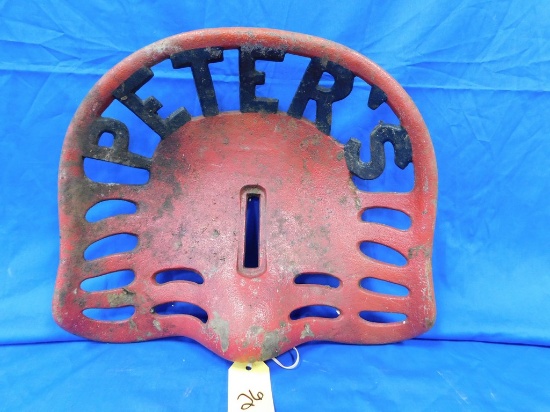 PETERS CAST IRON TRACTOR SEAT