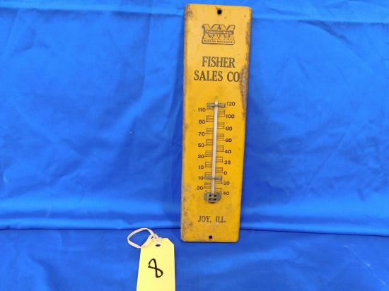 MINNEAPOLIS MOLINE METAL THERMOMETER