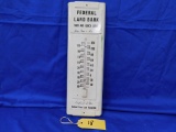 FEDERAL LAND BANK METAL THERMOMETER