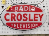 EARLY CROSLEY RADIO TELEVISION LIGHTED SIGN