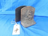 PAIR OF CAST IRON  SHIP BOOK ENDS