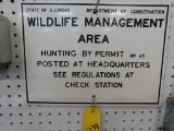 METAL WILDLIFE MANAGEMENT SIGN