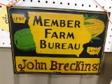 EARLY FARM BUREAU MEMBER  SIGN