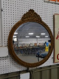 OVAL GILTED FRAMED MIRROR