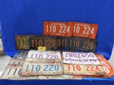 ILLINOIS LICENSE PLATES ASSORTED DATES