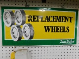 METAL TRUE VALUE WHEEL SIGN