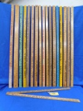 ASSORTED ADVERTISING YARD STICKS