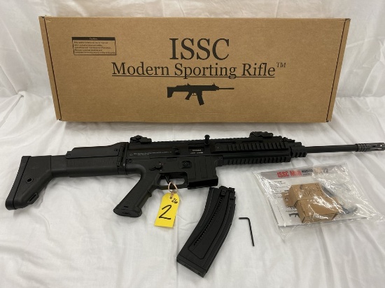 ISSC MODEL MK22 .22LR RIFLE W/FRONT & REAR FLIP UP SIGHTS