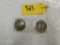 GEORGE BUSH,RONALD REAGAN DOUBLE EAGLE SILVER COINS