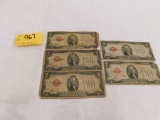 (5) 1928 2.00 BILLS