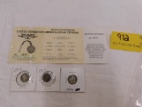 (4) MERCURY DIMES - ASSORTED DATES