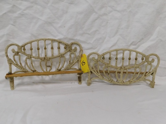 MINIATURE CAST IRON DOLL BED