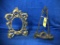 METAL VICTORIAN PICTURE FRAME & EASAL