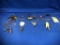 FLAT OF SKELETON KEYS, OTHER OLD KEYS & MUSTANG PLACARD