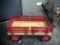 MASSEY FERGUSON WOODEN WAGON WITH REMOVABLE SIDE RAILS