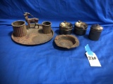 ASSORTED METAL ASH TRAYS