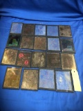ASSORTED ANTIQUE ADVERTISING GLASS SLIDES