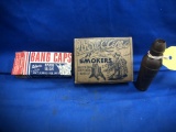 VINTAGE CAP GUN CAPS, MALLARD TONE COON CALL & OTHER ITEMS