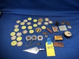 ASSORTED GOOD LUCK PENDANTS, MILK TOPS, ETC