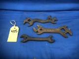 OLD DEERING & PEORIA MARKED WRENCHES & OTHER