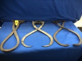 (3) ANTIQUE ICE TONGS