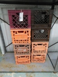 (8) MILK CRATES