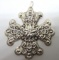 1974 R&B CHRISTMAS CROSS ORNAMENT STERLING SILVER