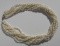 10 STRAND PEARL NECKLACE 14K GOLD 19