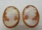 CAMEO EARRINGS 14K YELLOW GOLD POST & CLIP