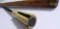1852 CARVED FOSSIL SWORD CANE STERLING EBONY WOOD
